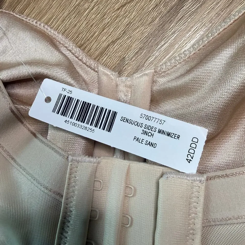 NWT Soma womens sensuous sides minimizer 3inch 42DDD pale sand